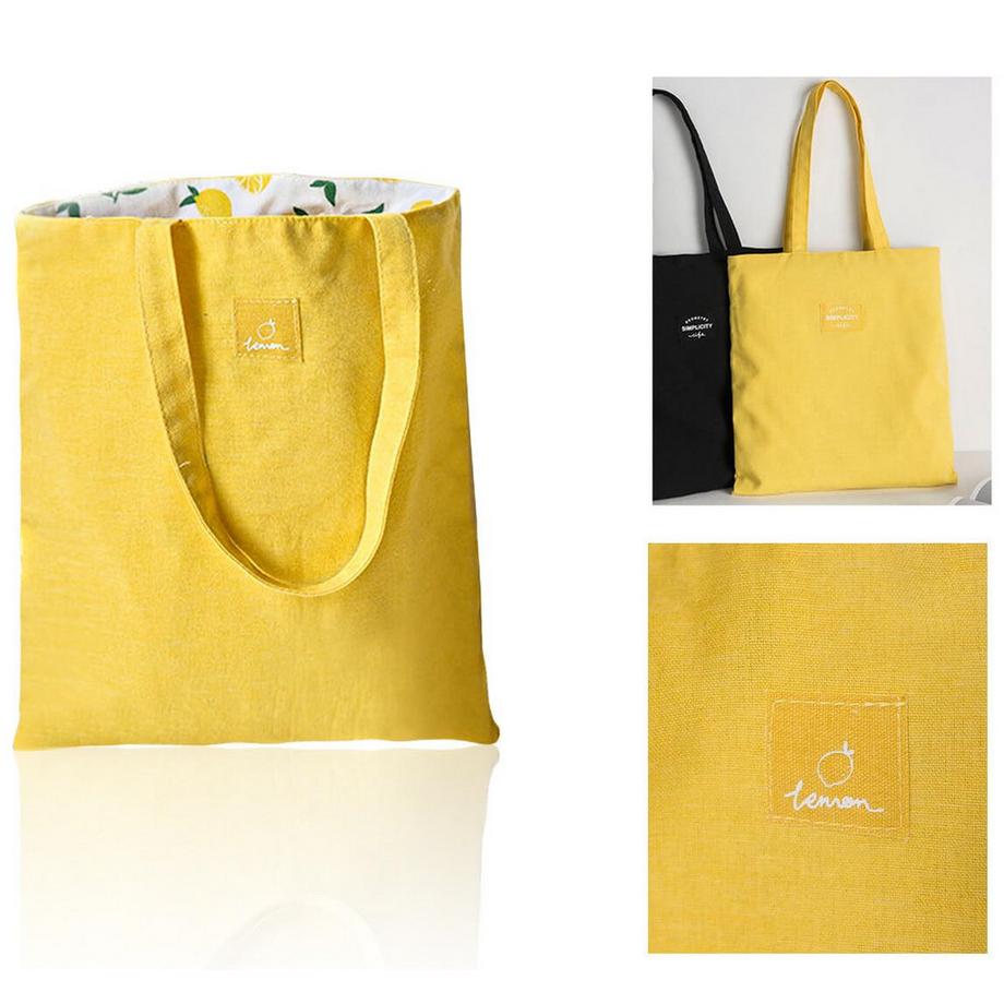 Only-bags.store Sac à bandoulière réversible en toile de coton recyclé  