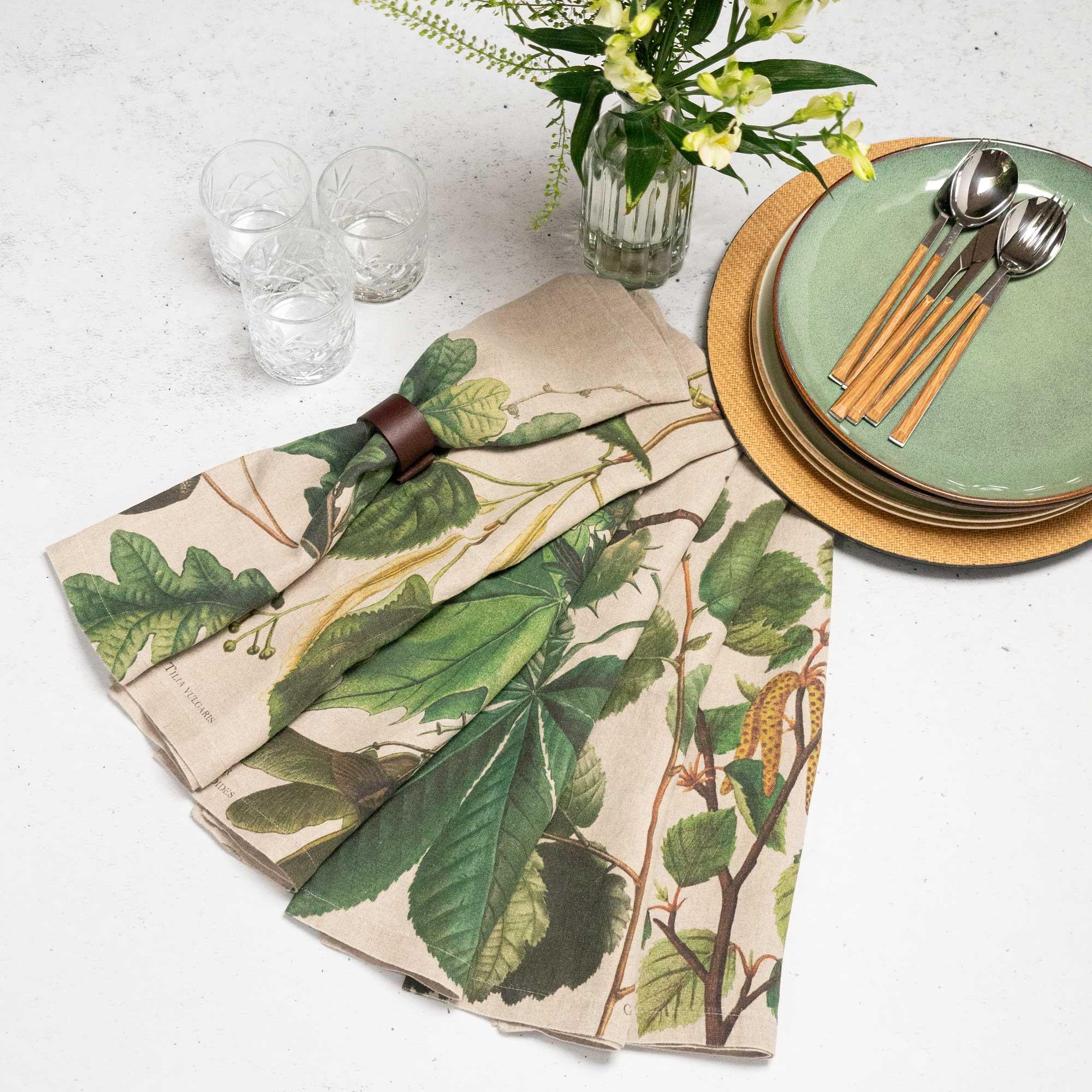 Linoroom Lot de 6 serviettes TREE  