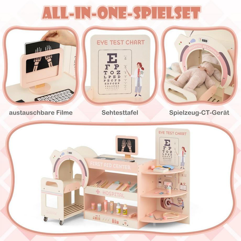 Northix  Set da gioco per bambini con dottore e scanner TC 