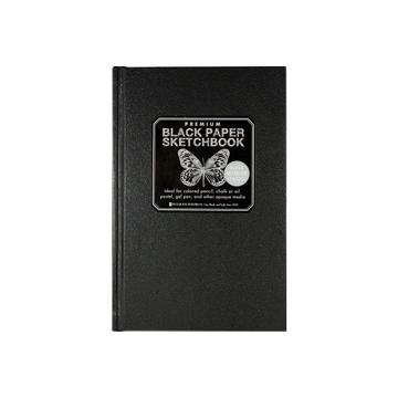 ROOST Premium Skizzenbuch A5 1628 192 Seiten, schwarz perforiert