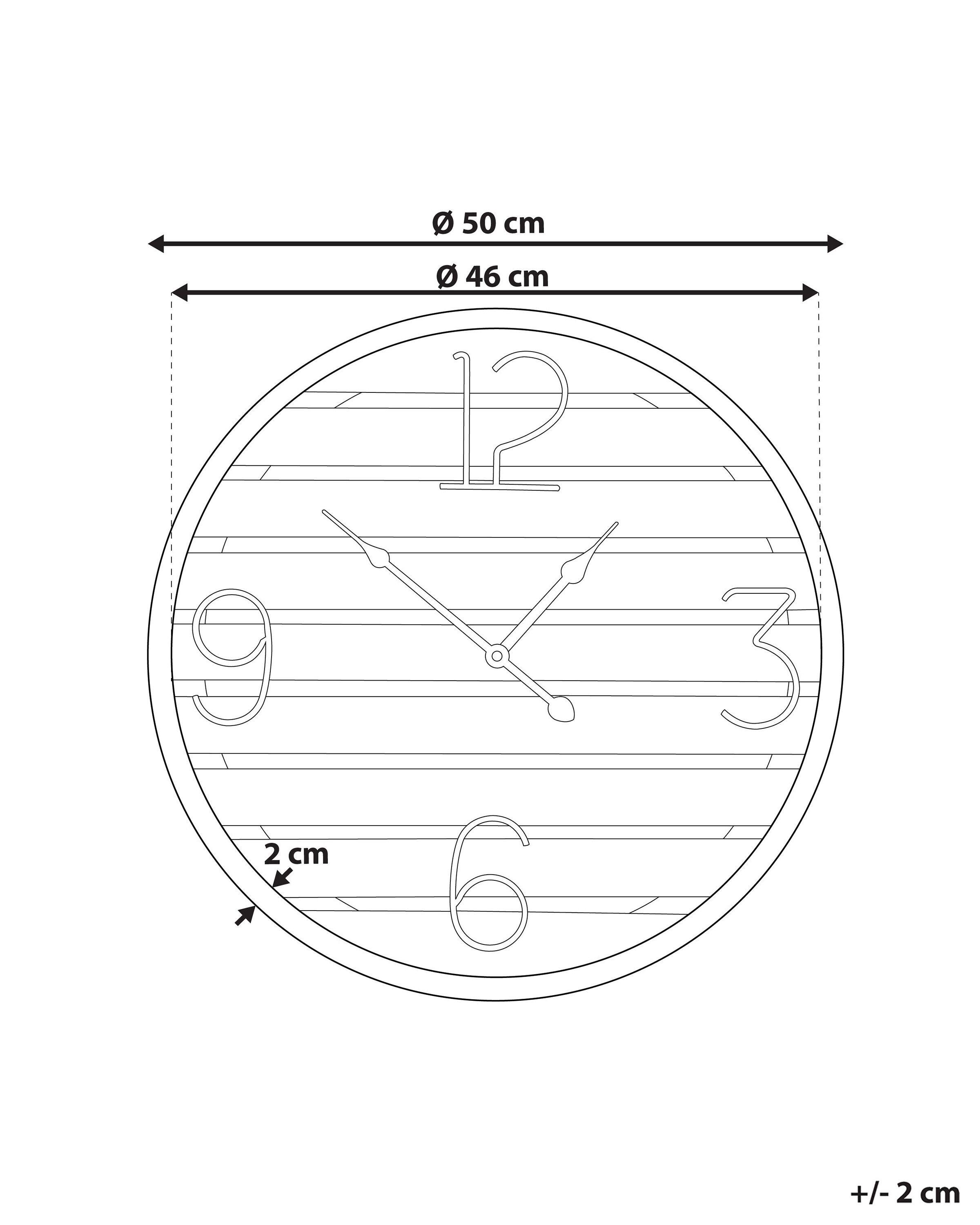 Beliani Horloge murale en Bois de sapin Rustique ARRIAGA  