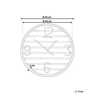 Beliani Horloge murale en Bois de sapin Rustique ARRIAGA  