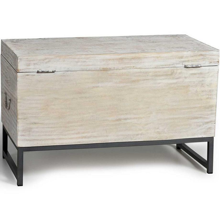 mutoni Truhe Mykonos Mango vintage weiss 80x40  