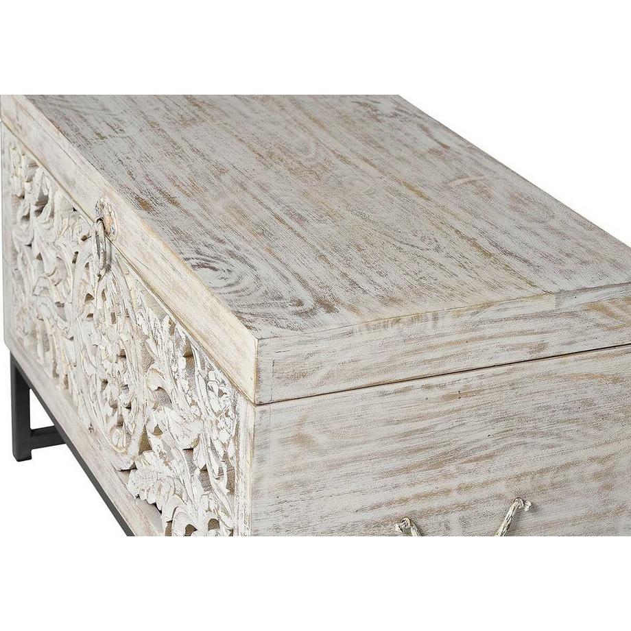 mutoni Truhe Mykonos Mango vintage weiss 80x40  