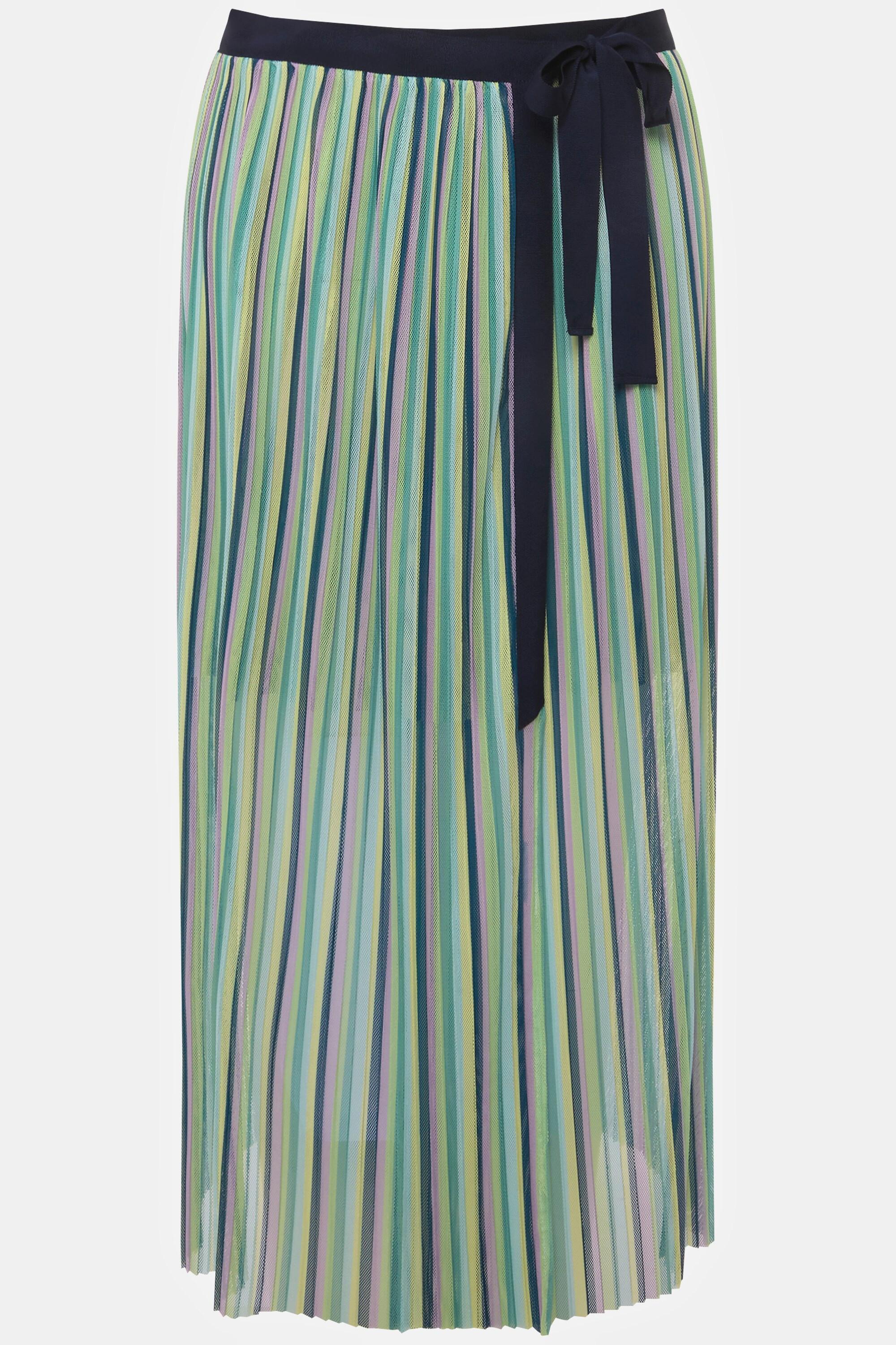 Ulla Popken Wickelrock Streifen Mesh Bindeband  