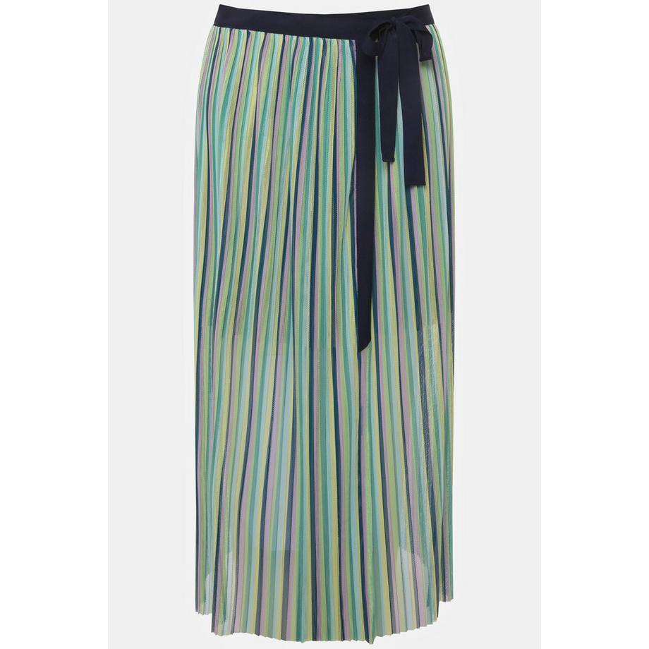 Ulla Popken Jupe portefeuille Rayures Tulle Cordon  