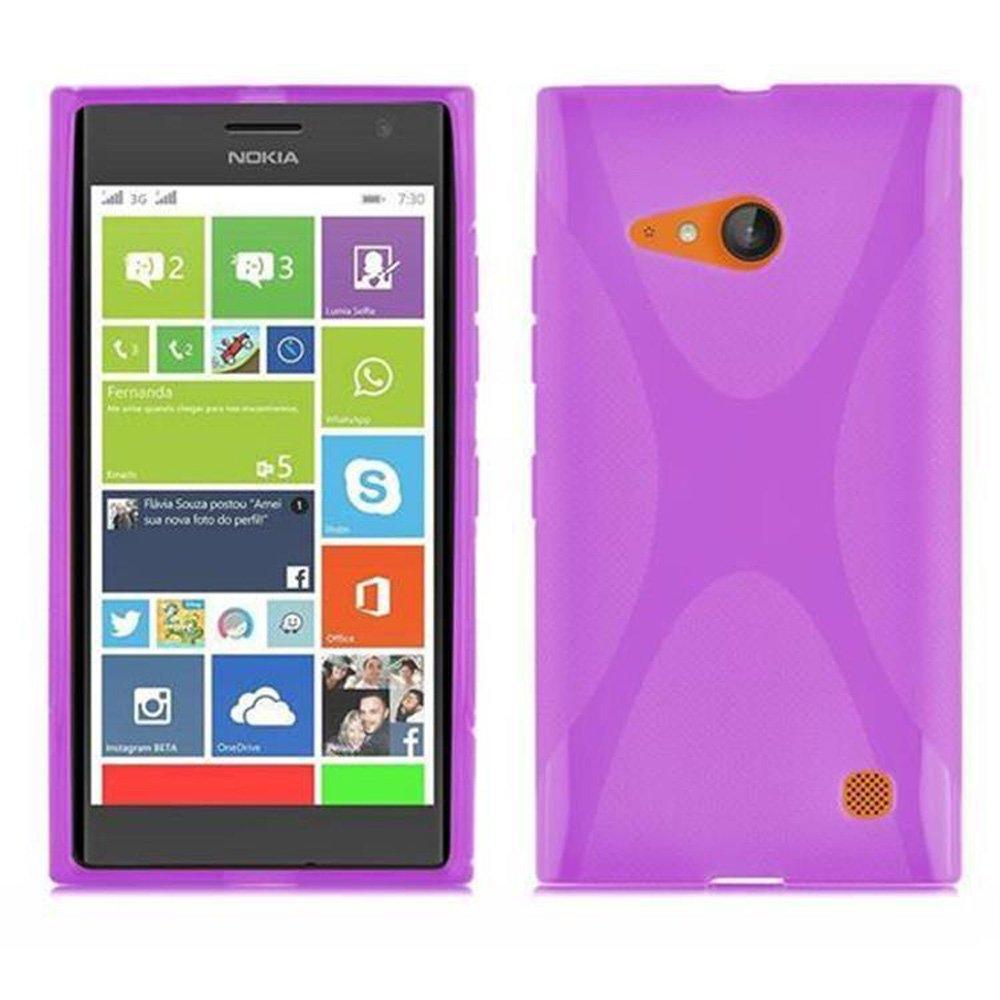 Cadorabo  Hülle für Nokia Lumia 730 TPU Silikon im X-Line Design 