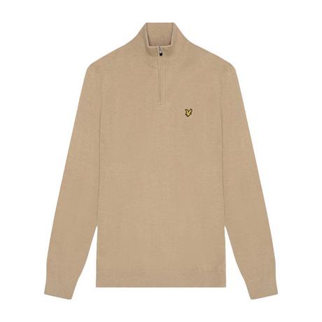 LYLE & SCOTT  Pullover mit kurzem Reißverschluss  Emblem 