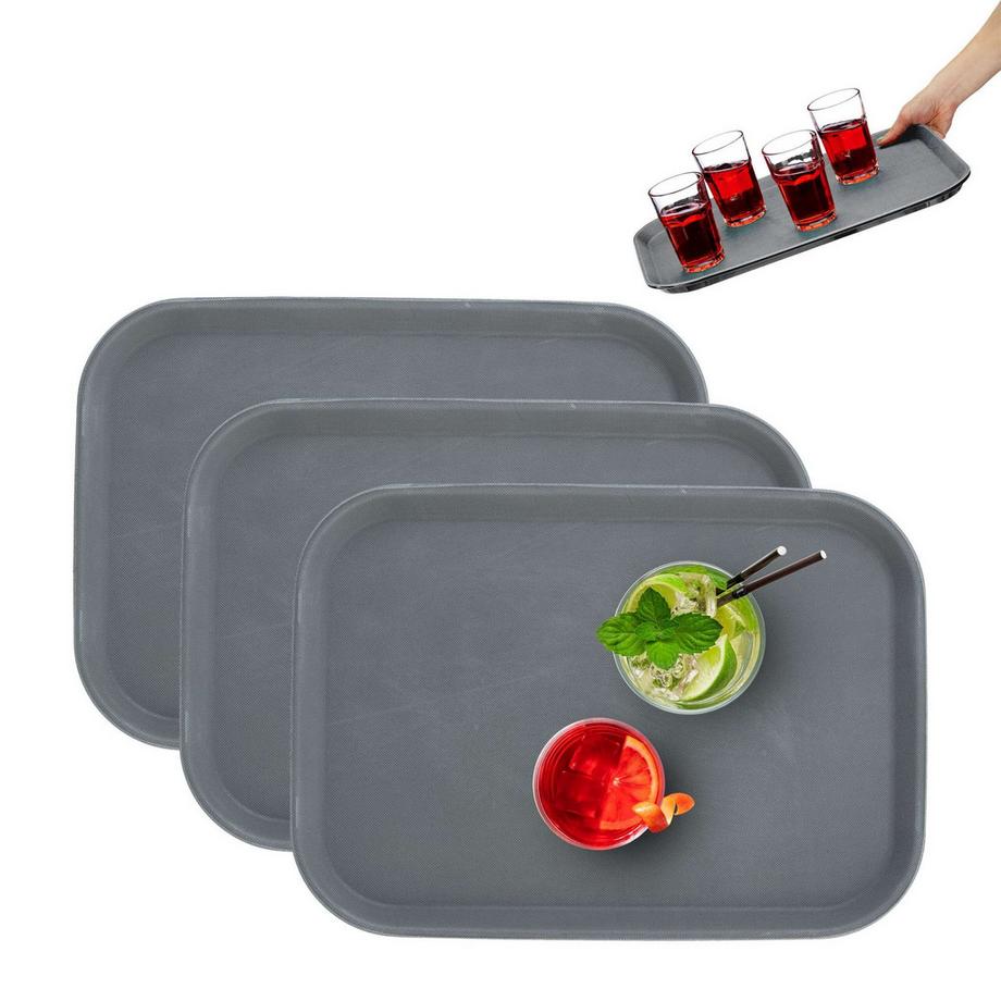 Northio  Serviertablett 3er-Pack in Grau 