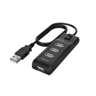hama  USB-Hub, 4 Ports, Ein-/Ausschalter 