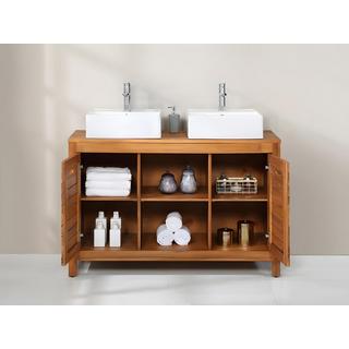 Vente-unique Mobile bagno con lavabo semplice 1 in Legno d'acacia PULUKAN  