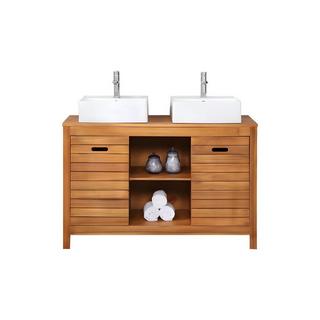 Vente-unique Mobile bagno con lavabo semplice 1 in Legno d'acacia PULUKAN  