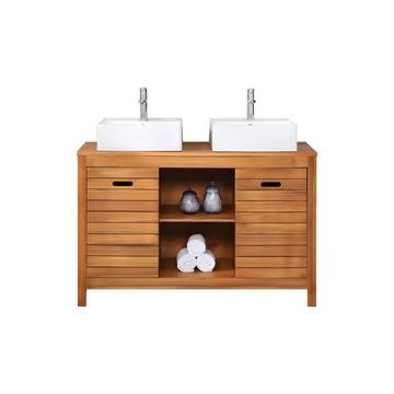 Mobile bagno con lavabo semplice 1 in Legno d'acacia PULUKAN