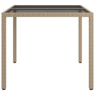 VidaXL Table de jardin rotin synthétique  