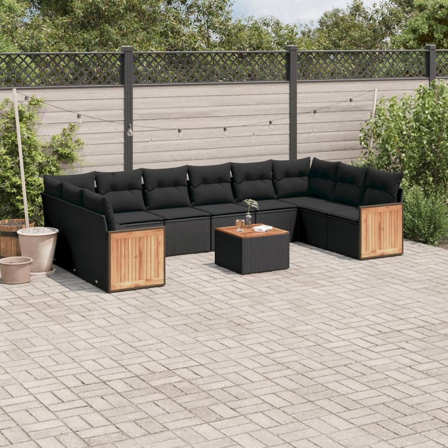 VidaXL Ensemble de canapés de jardin rotin synthétique  