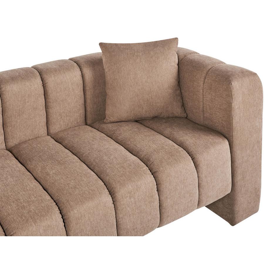 Beliani Chaise longue côté droit en Tissu Glamour LANNILS  