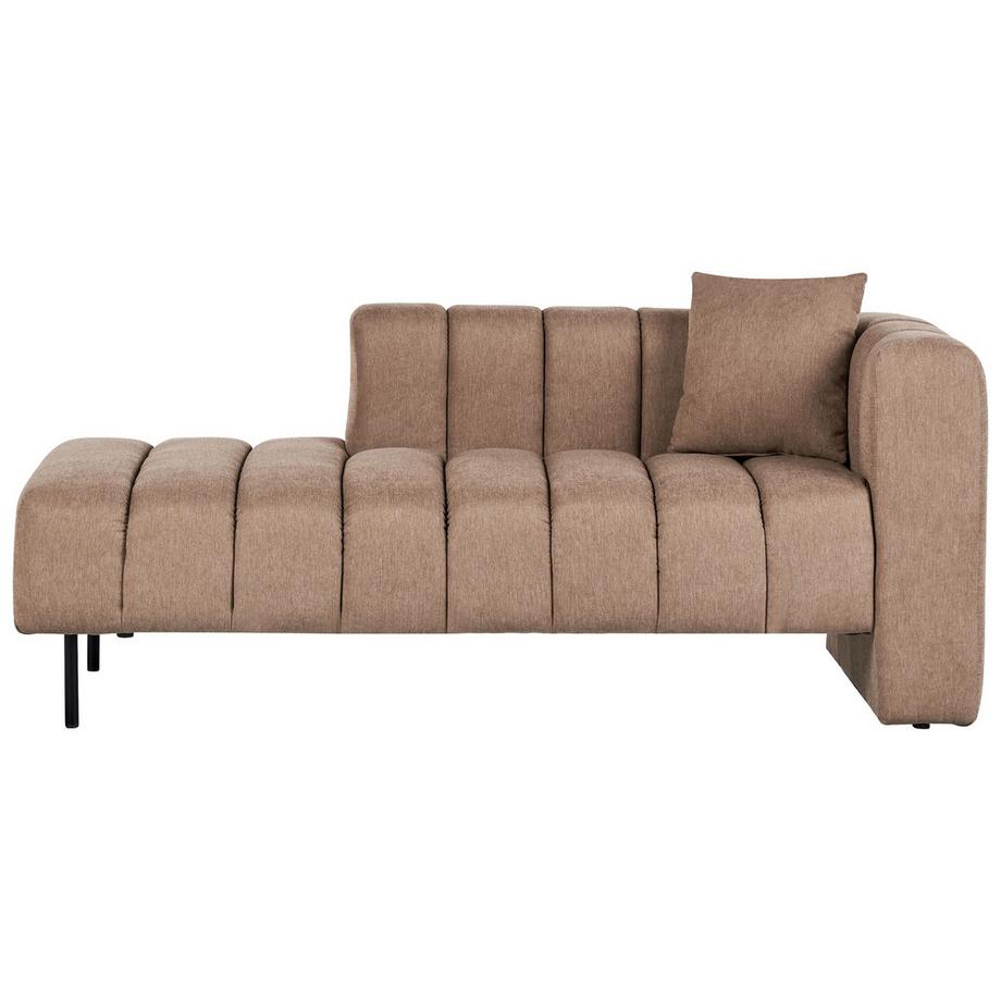 Beliani Chaise longue côté droit en Tissu Glamour LANNILS  