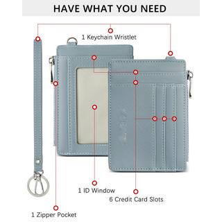 Only-bags.store  Petit portefeuille, étui pour cartes de crédit en cuir PU Étui pour cartes de crédit avec protection RFID 