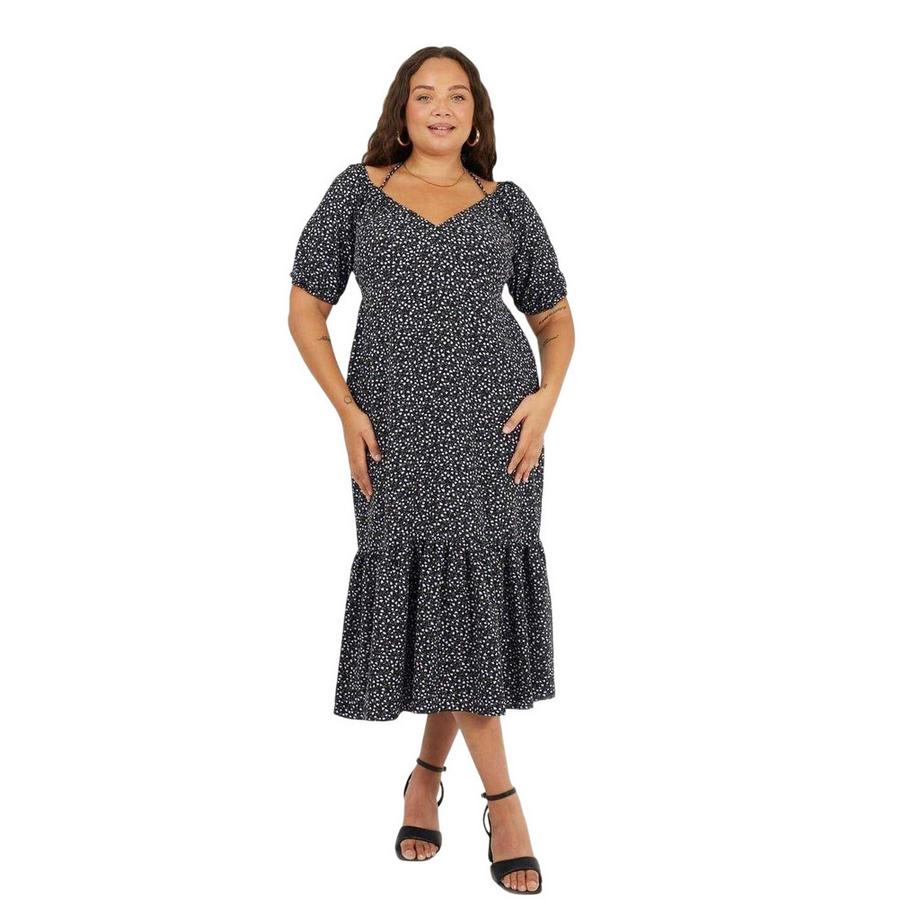 Brave Soul  Robe Milongue Manches Courtes Motiftyle À Pois 
