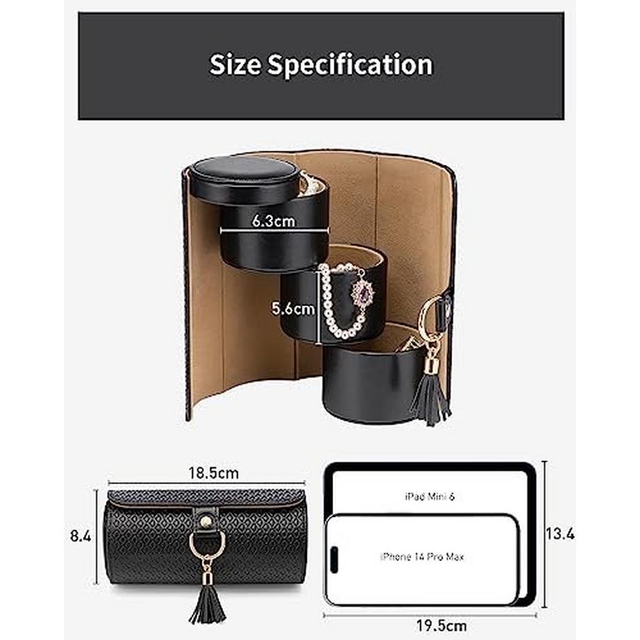 Only-bags.store  Jewelry Box Small with 3 Levels 