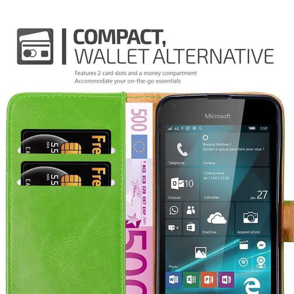 Cadorabo  Housse compatible avec Nokia Lumia 550 - Coque de protection avec fermeture magnétique, fonction de support et compartiment pour carte 