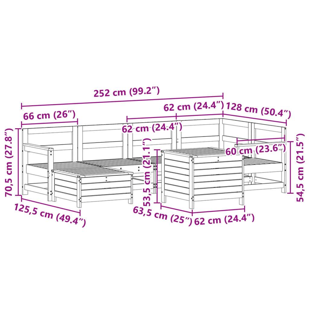 VidaXL set divano da giardino Legno di pino impregnato  