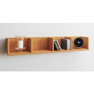 VCM Holzregal hängend | platzsparendes Regal | Maße: H. 15 x B. 97 x T. 17 cm | Elegantes Regal hängend | Aufbewahrungsregal | Bücherregal | Wandboard -  