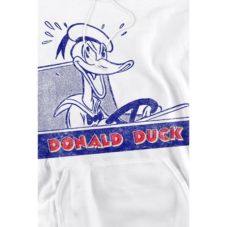 Disney Donald Duck Stampa Felpa con Cappuccio  