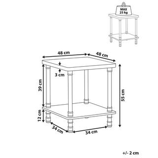 Beliani Table d'appoint en Panneau de particules Industriel VERIL  