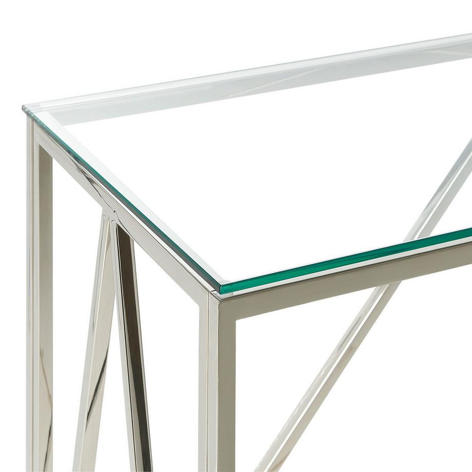 Beliani Konsolentisch aus Sicherheitsglas Glamourös WESO  