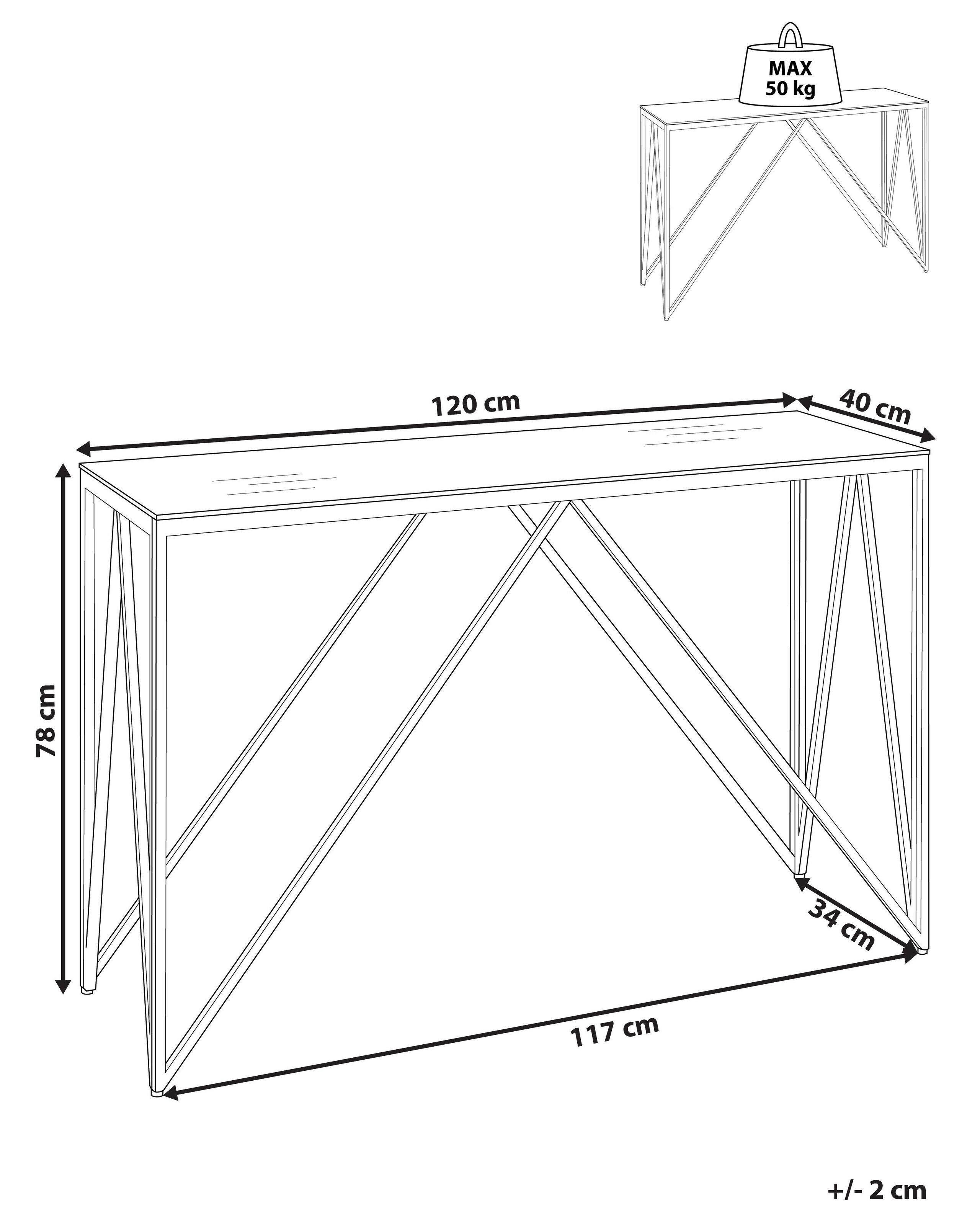 Beliani Console en Verre de sécurité Moderne WESO  