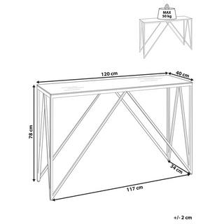 Beliani Console en Verre de sécurité Moderne WESO  