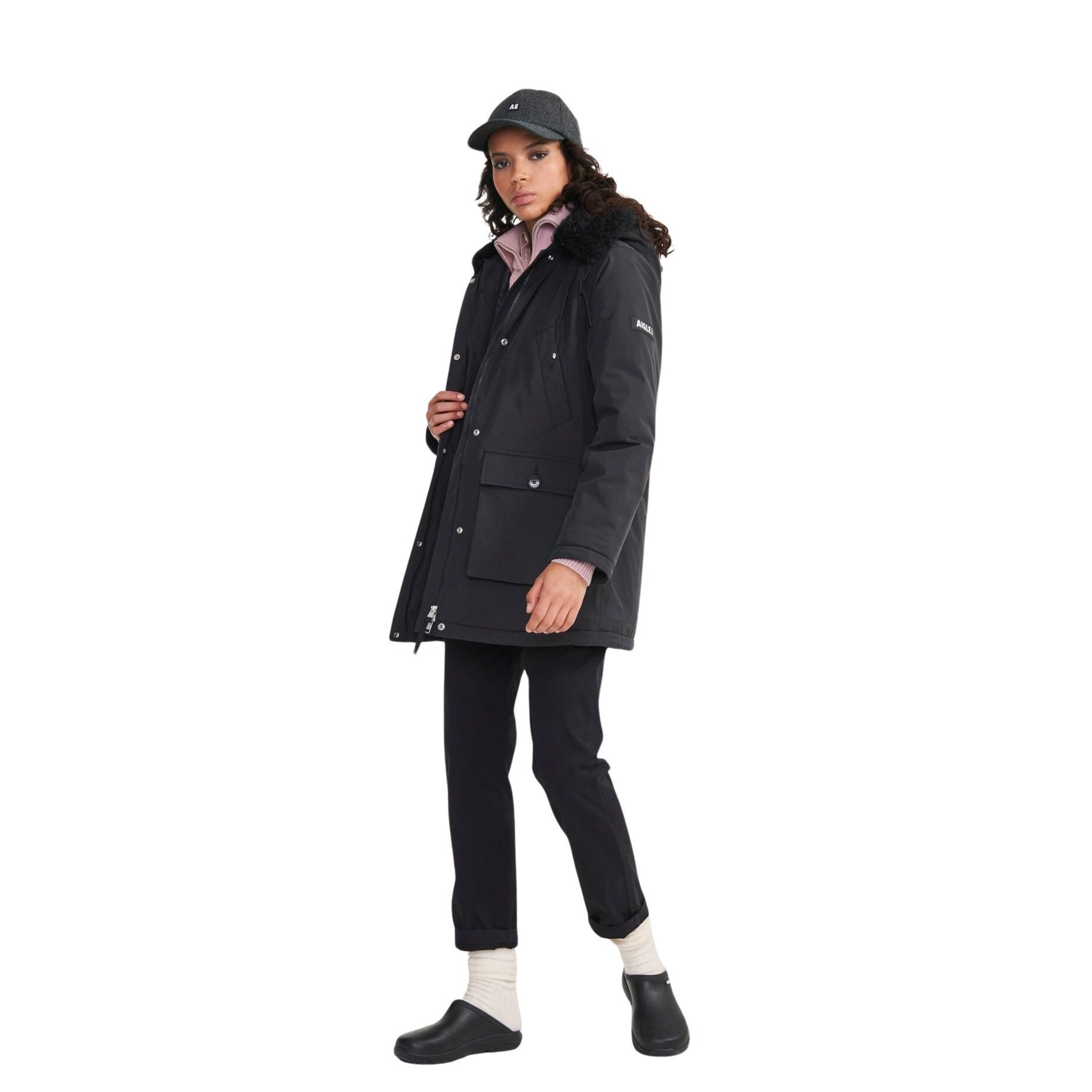 AIGLE  parka in pelliccia ecologica staccabile mtd 