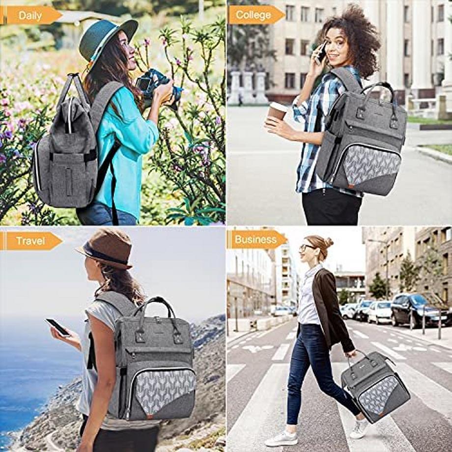 Only-bags.store Sac à dos étanche pour ordinateur portable 15.6 pouces avec port USB  