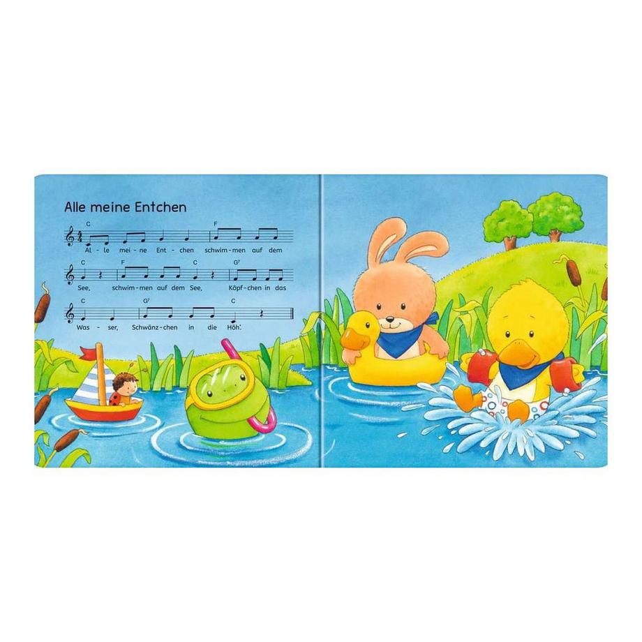 ministeps: Hör rein, sing mit! Erste Kinderlieder zum Anhören: Soundbuch ab 1 Jahr, Spielbuch, Bilderbuch Volksgut; Dal Lago, Gabriele (Illustrationen) Couverture rigide 