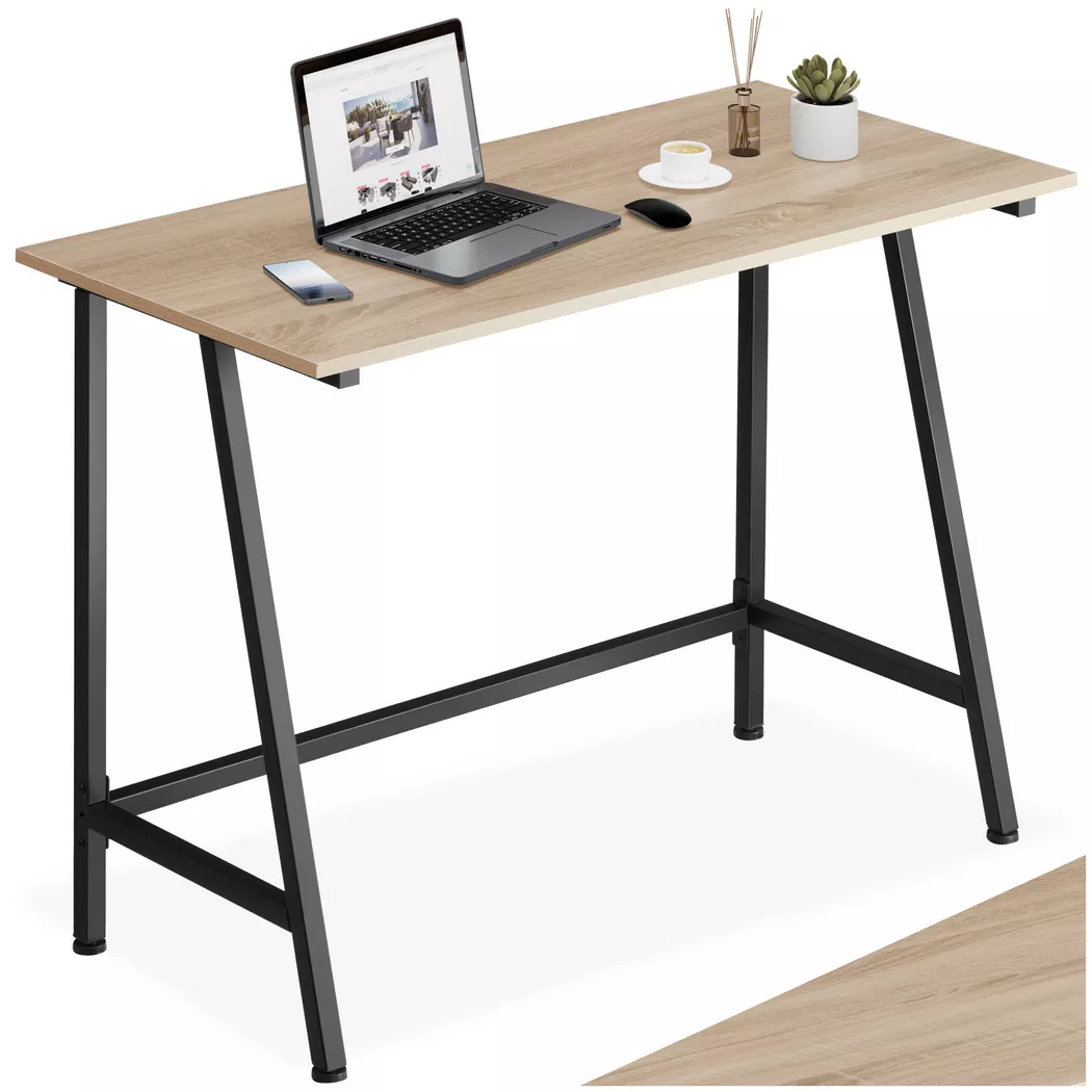 Tectake - Bureau NEWTON style industriel, One Size, Sable