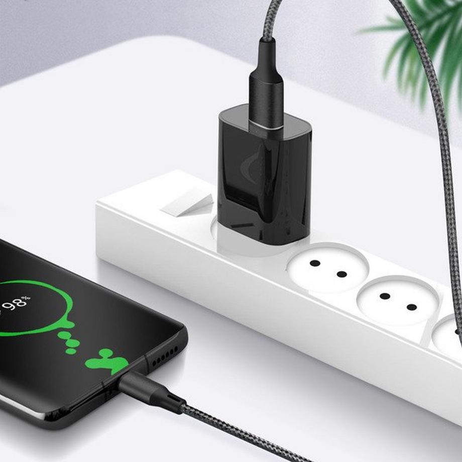 Forever  Câble USB-C, Micro-USB et Lightning Noir 