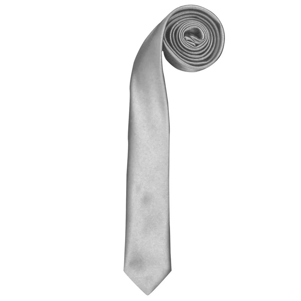 PREMIER - Krawatte, schmal, für Herren, Silber, One Size