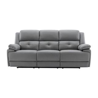 Vente-unique Relaxsofa elektrisch 3-Sitzer - Stoff - Grau - DOLENE  