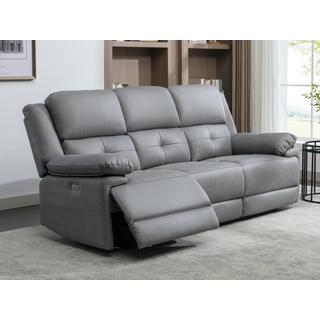 Vente-unique Relaxsofa elektrisch 3-Sitzer - Stoff - Grau - DOLENE  