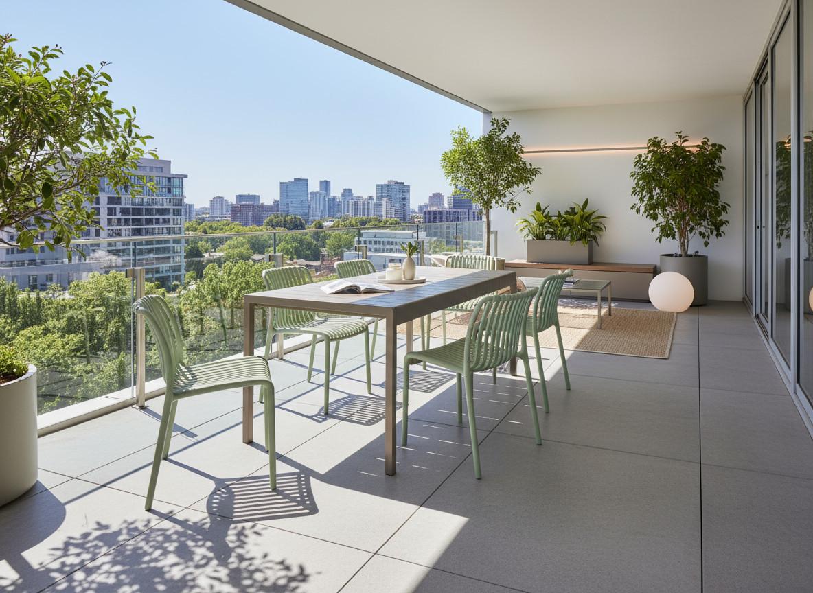 Beliani Gartentisch aus Polypropylen Modern BARTICA  