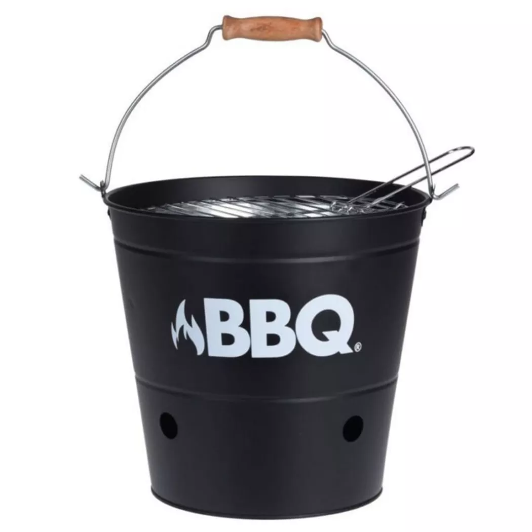 ProGarden - Eimergrill stahl, One Size, Schwarz