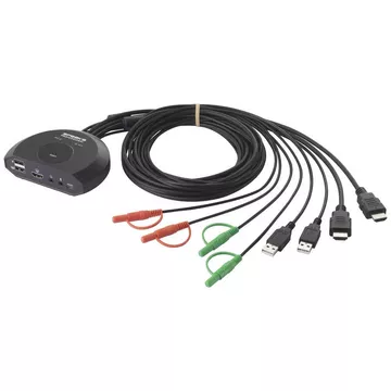 KVM-Umschalter SPEAKA Professional mit 2-Port USB HDMIAudioanschluss