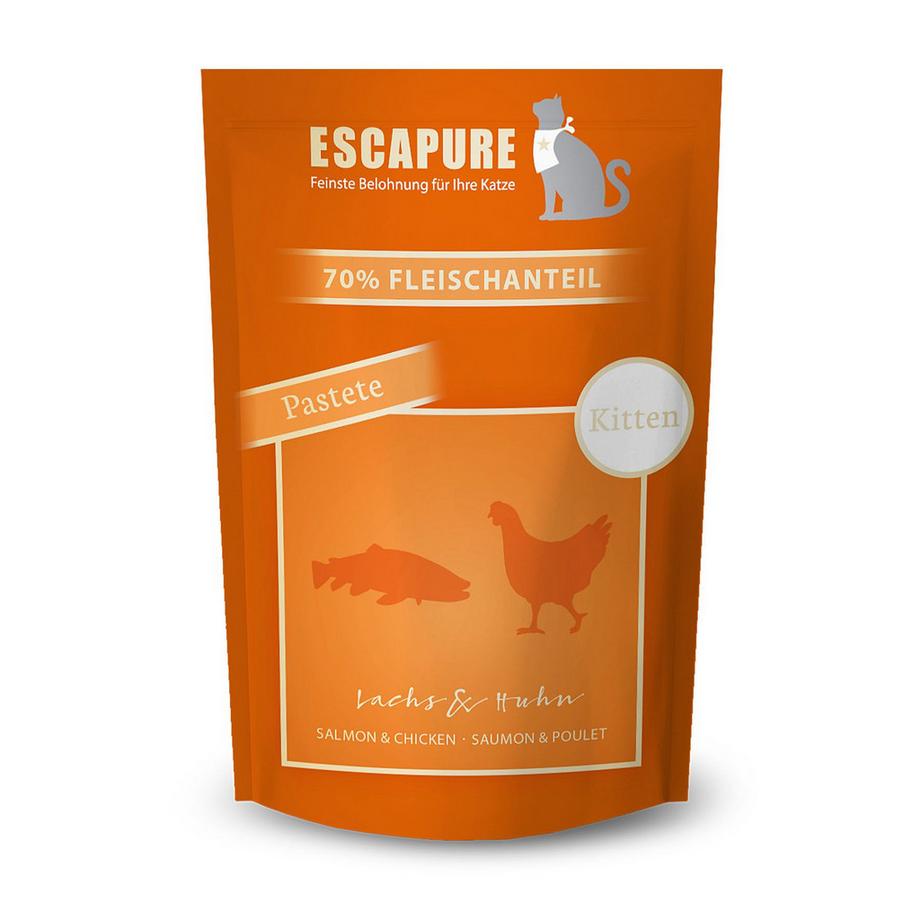 chaton saumon et poulet