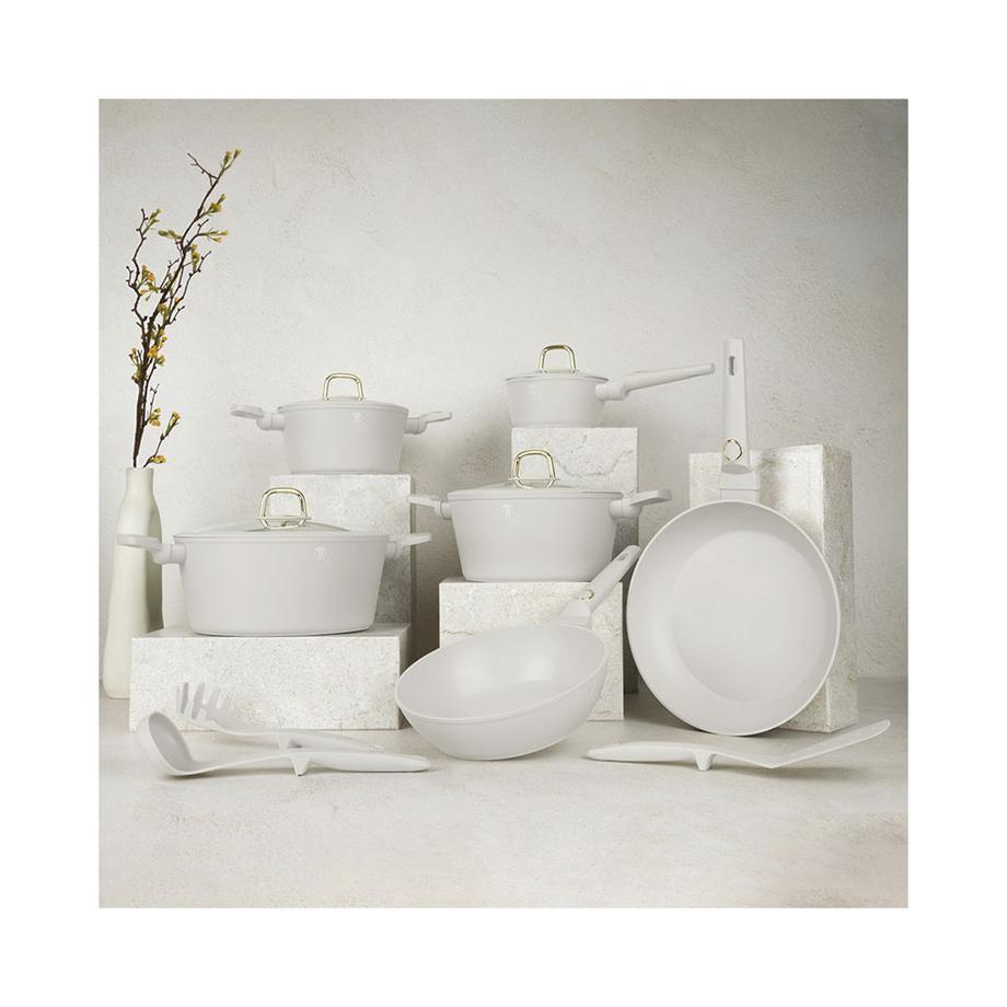 Berlinger  Kochgeschirr-Set 15-teilig matt cream Sahara Collection 