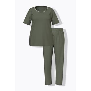 Ulla Popken Pigiama a pois girocollo maniche corte  