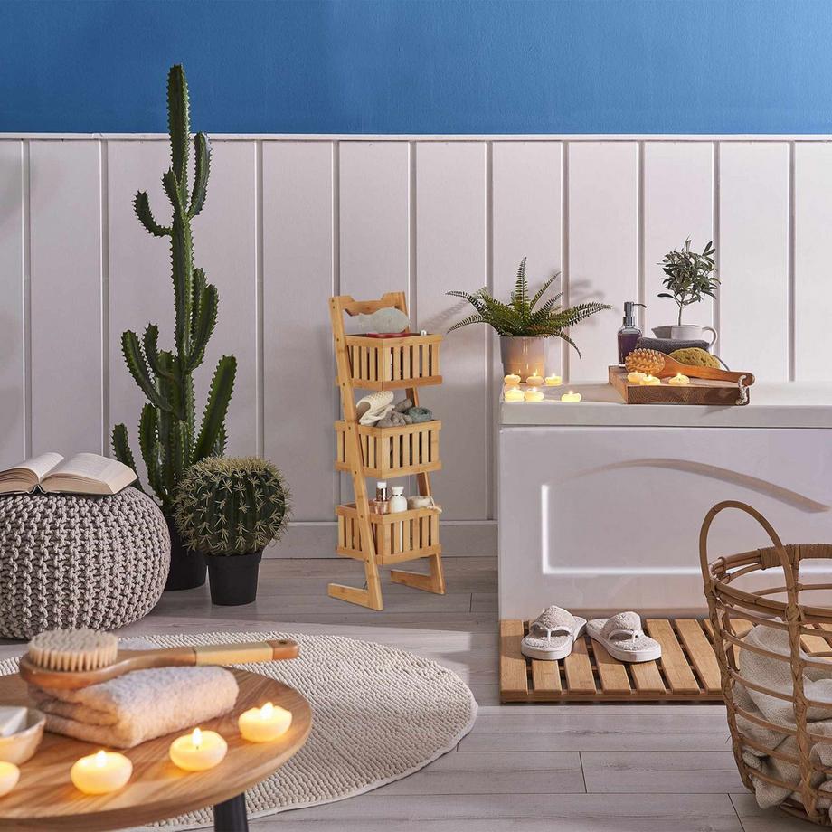 Northix Badezimmerregal mit 3 Körben  