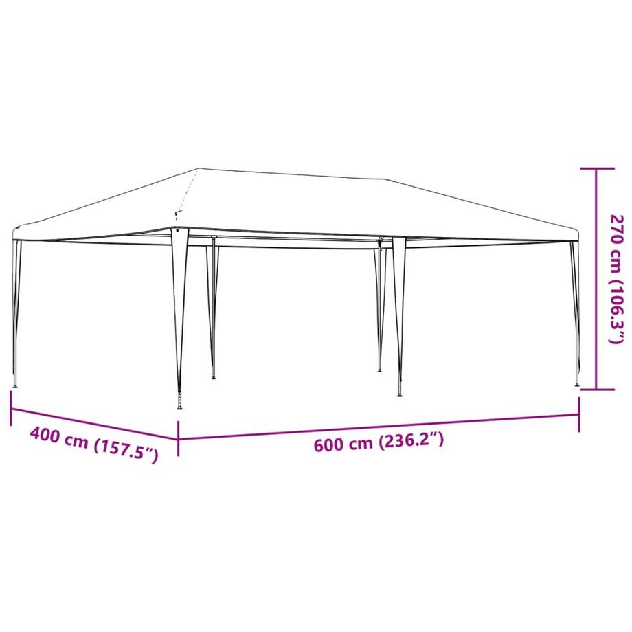 VidaXL tenda da festa Polietilene  