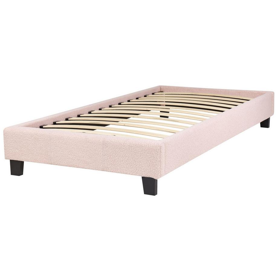 Beliani Lit sans tête de lit en Bouclé Scandinave ROANNE  