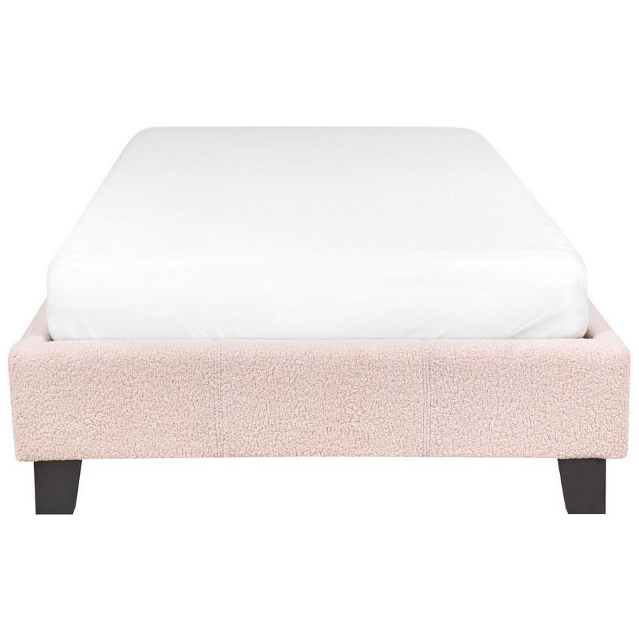 Beliani Lit sans tête de lit en Bouclé Scandinave ROANNE  